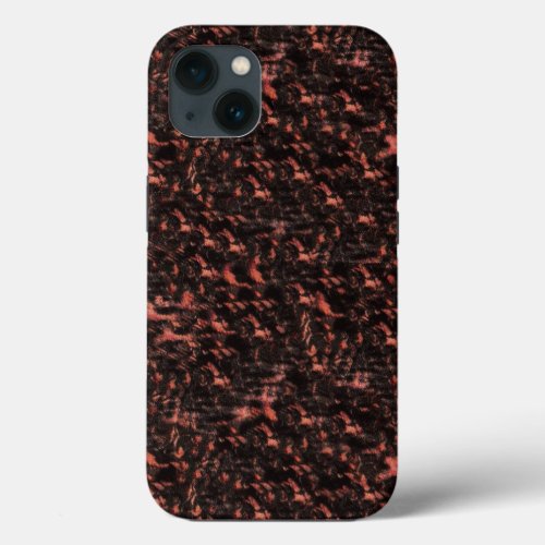 Black and Pink Snakeskin Pattern iPhone 13 Case