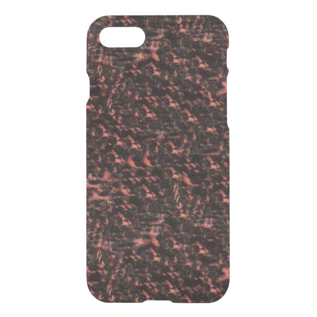 Black and Pink Snakeskin Pattern Uncommon iPhone Case (Back)