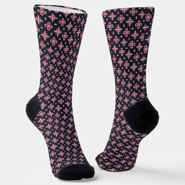 Black and Pink  Socks (Angled)