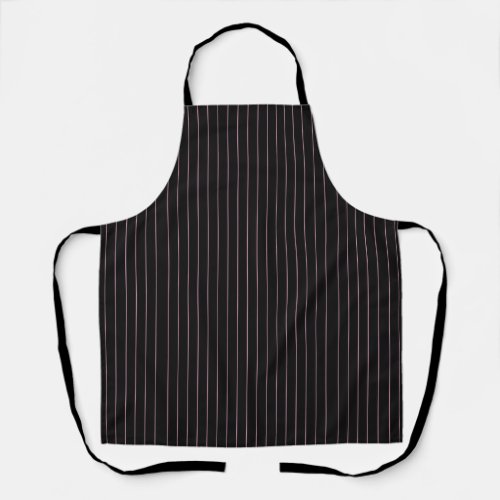 black and pink striped apron