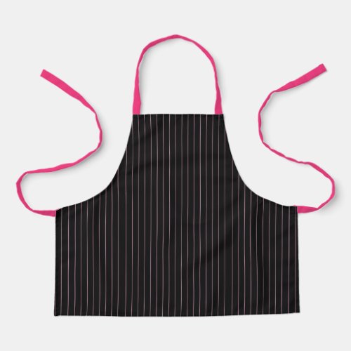 black and pink striped apron