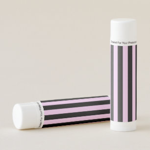 Black and Pink Stripes Lip Balm