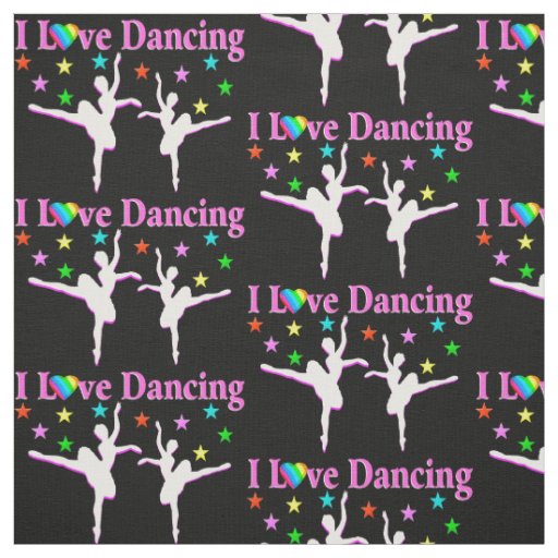BLACK AND PINK SUPER STAR DANCER FABRIC