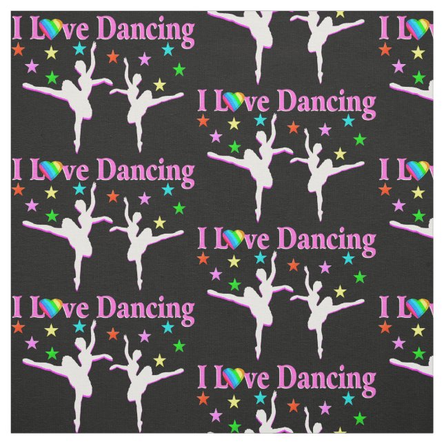 BLACK AND PINK SUPER STAR DANCER FABRIC (Swatch)