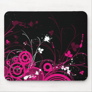 Black and Pink Tattoo Mouse Pad