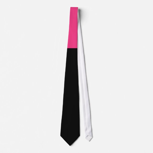 black and pink two tone tie (Front)
