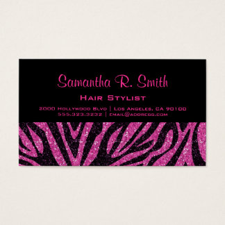 Pink Zebra Business Cards Templates Zazzle Black And Pink Zebra Professional Business Card