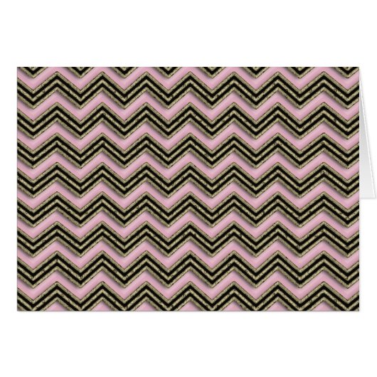 Black and Pink Zigzag Pattern Cards (Front Horizontal)