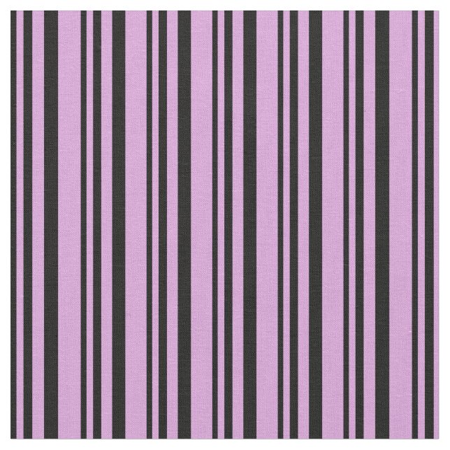 Black and Plum Colored Striped Pattern Fabric (Close Up)