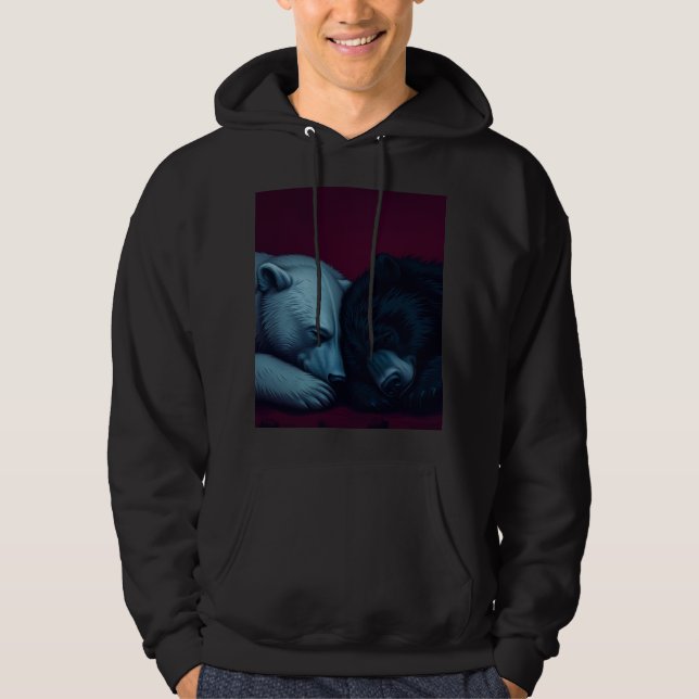 Black and Polar Bear Hoodie (Front)
