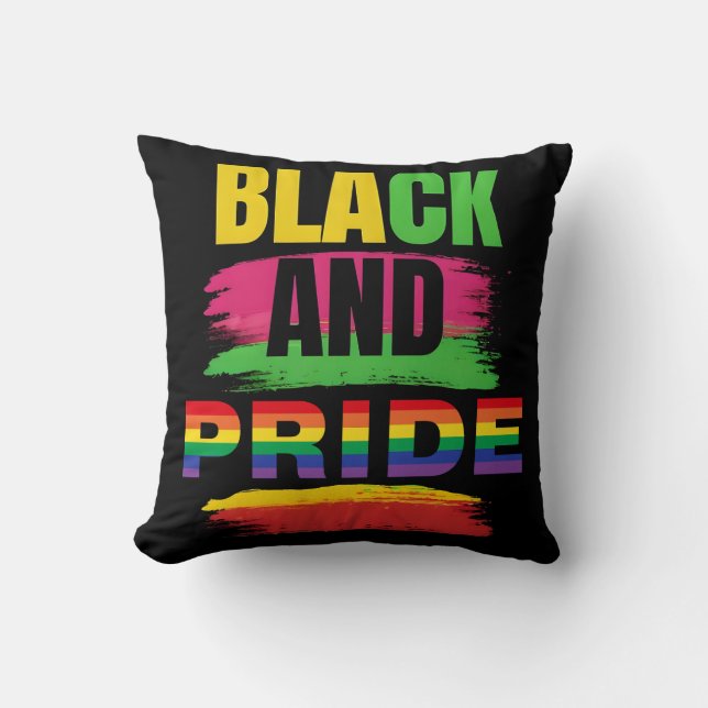 Black and pride couch pillow (Front)