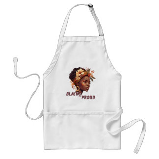 Black and Proud Adult Apron