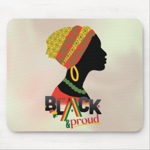 Black And Proud African American Girl  Mouse Pad