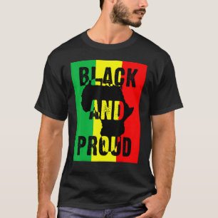 Black And Proud African Map African American T-Shirt