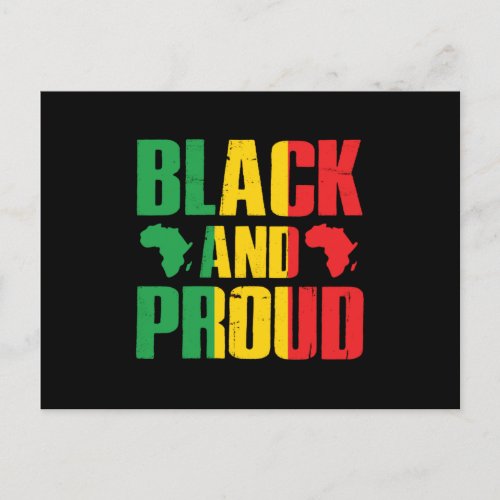Black And Proud Black History 2 Announcement Postcard