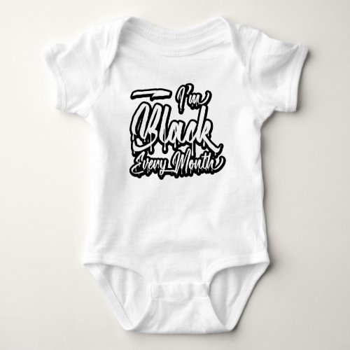 Black and Proud Black History Month Baby Bodysuit