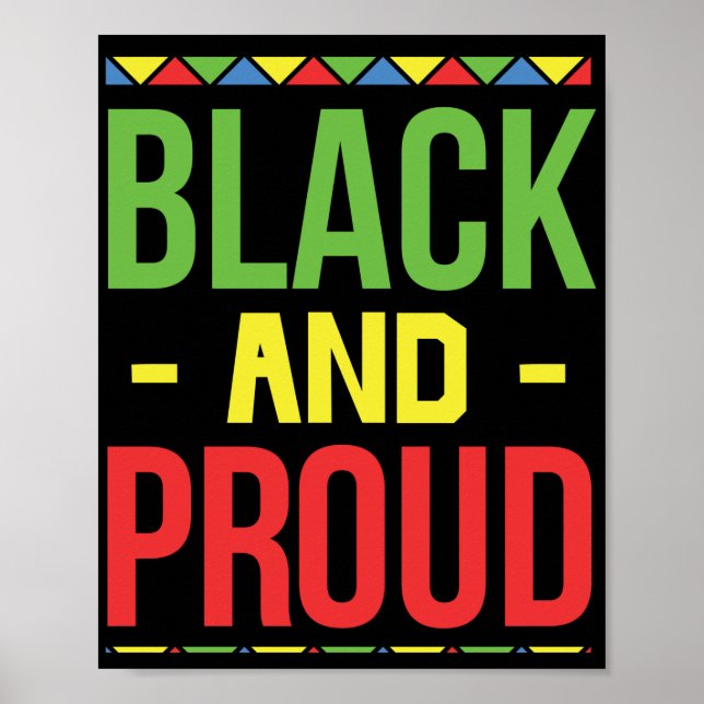 Black And Proud Black History Poster (Front)