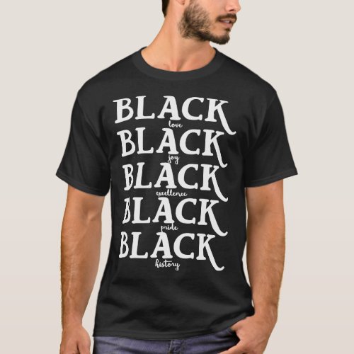 Black and proud dark skin Afro American Africa  1  T_Shirt