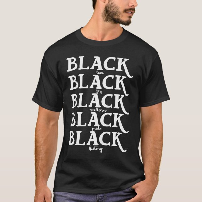 Black and proud dark skin Afro American Africa  1 T-Shirt (Front)