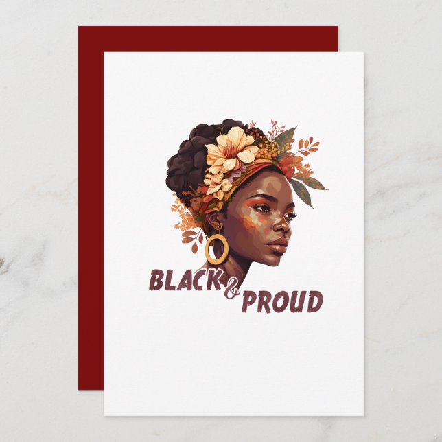 Black and Proud  Holiday Card (Front/Back)