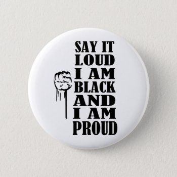 Black And Proud Juneteenth Button by ZazzleHolidays at Zazzle