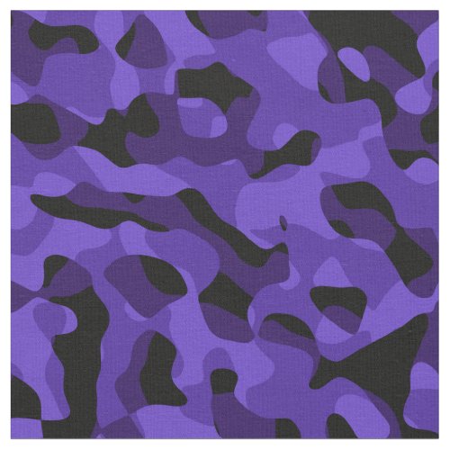 Black and Purple Camouflage Print Pattern Fabric