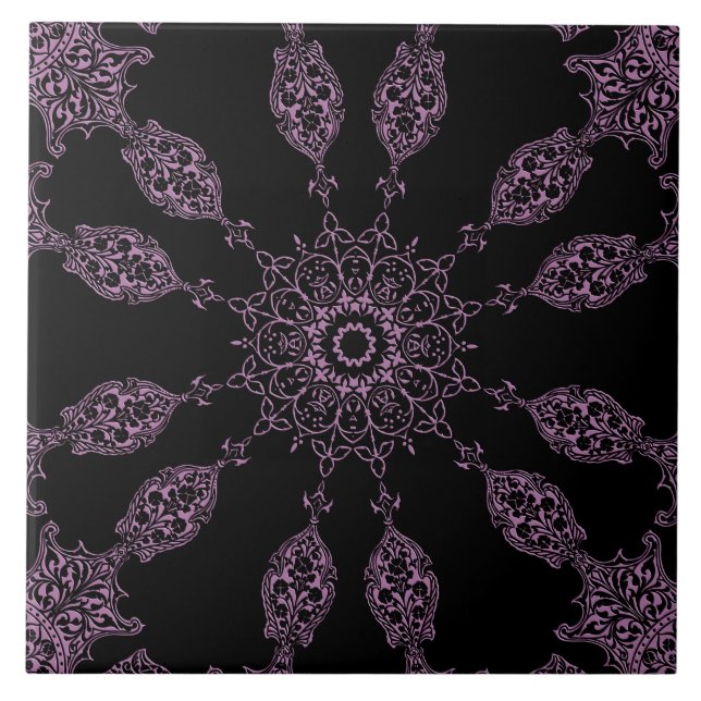 Black and Purple Ceramic Tile (Front)