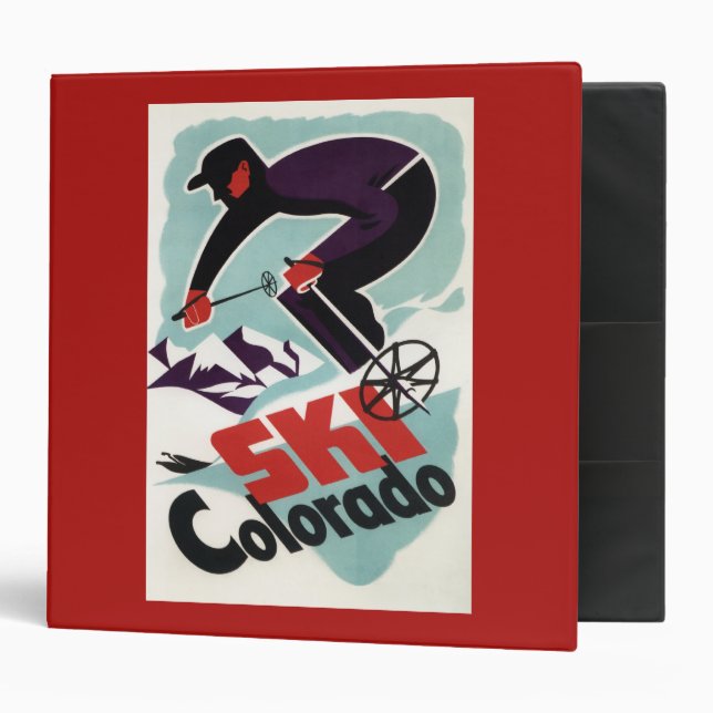 Black and Purple Clothed Skier Binder (Front/Inside)