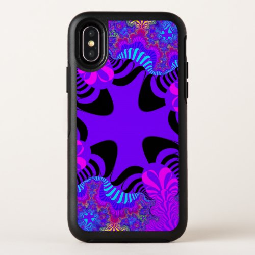 Black and Purple Cross OtterBox Symmetry iPhone X Case