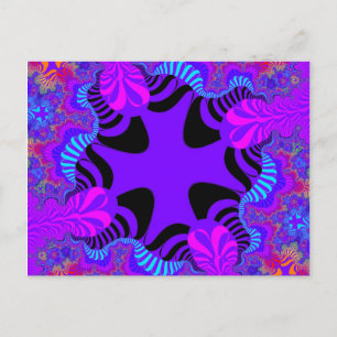 Black and Purple Cross Postcard