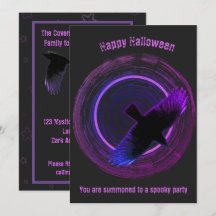 Black and Purple Crow Halloween