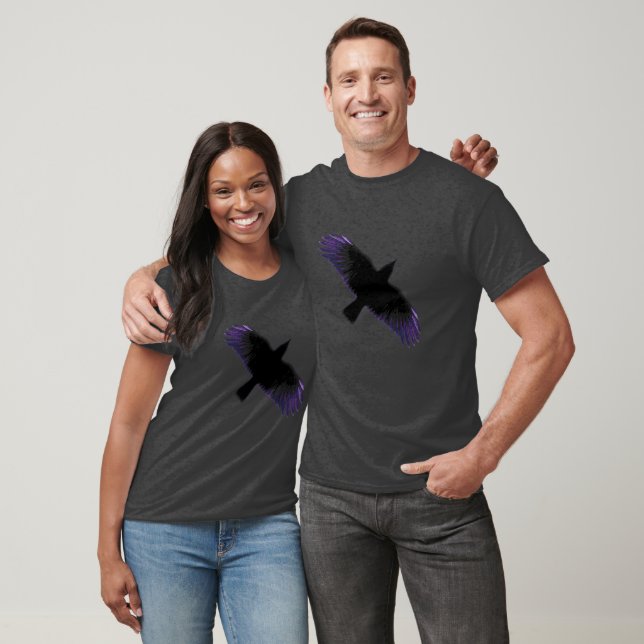Black and Purple Crow T-Shirt (Unisex)