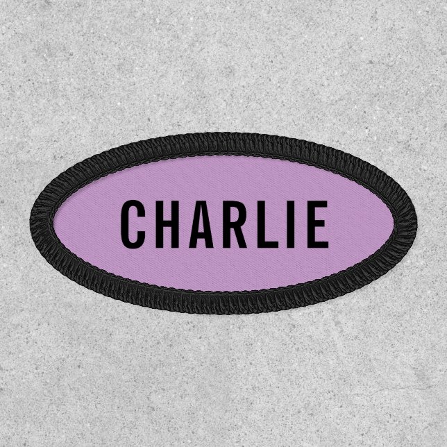 Black and purple custom name patches (Front)