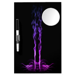 Black and Purple Dragon Smoke Dry Erase Board With Mirror