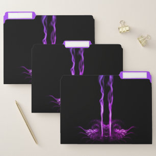 Black and Purple Dragon Smoke File Folder