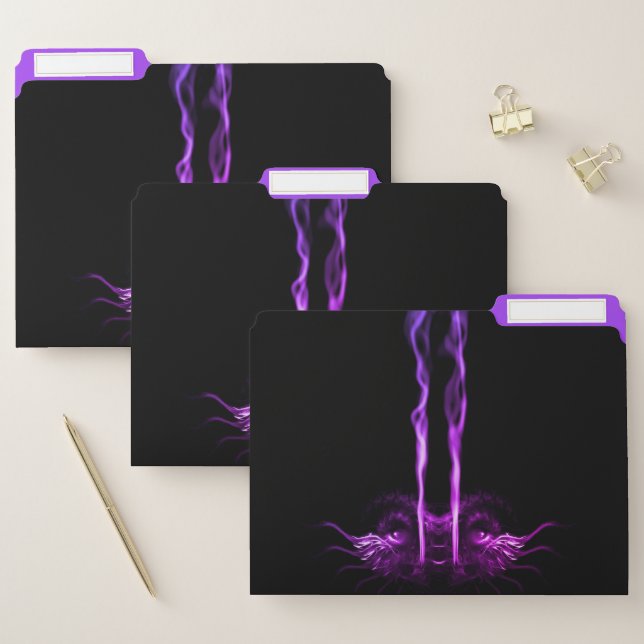 Black and Purple Dragon Smoke File Folder (Set)