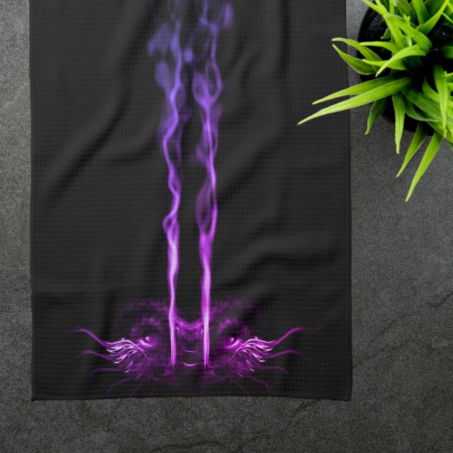 Black and Purple Dragon Smoke Kitchen Towel (Creator Uploaded)