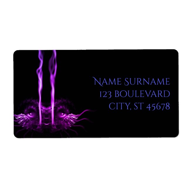 Black and Purple Dragon Smoke Label (Front)