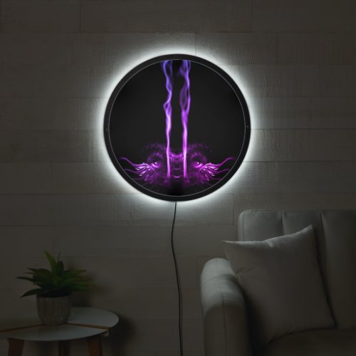 Black and Purple Dragon Smoke LED Sign