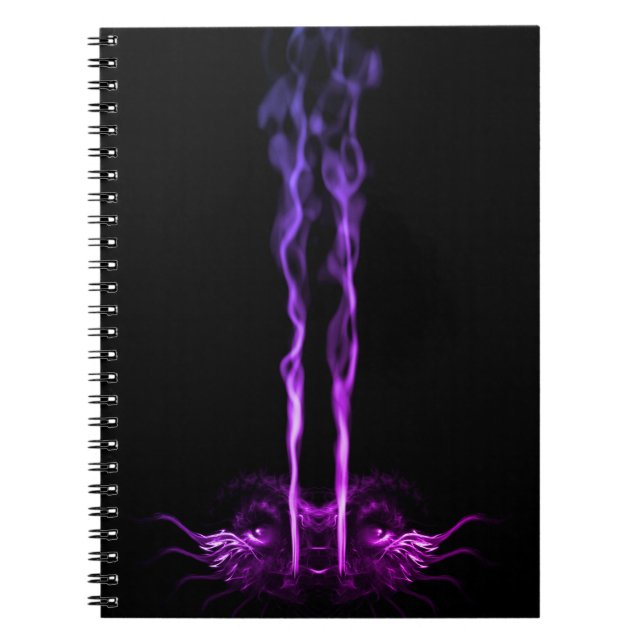 Black and Purple Dragon Smoke Notebook (Front)