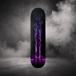 Black and Purple Dragon Smoke Skateboard<br><div class="desc">A mysterious purple dragon gazes out from the shadows with smooth tendrils of smoke rising from smoldering nostrils. ♡ Idyllfire</div>