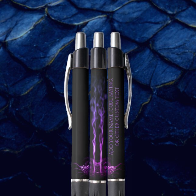 Black and Purple Dragon Smoke with Your Name Pen (Creator Uploaded)