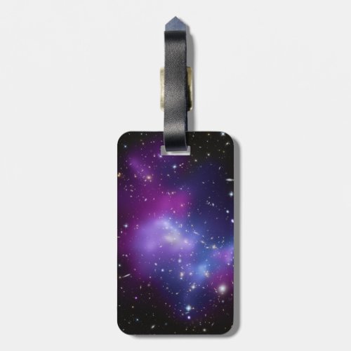 Black and Purple Galaxy Cluster Celestial Photo Luggage Tag