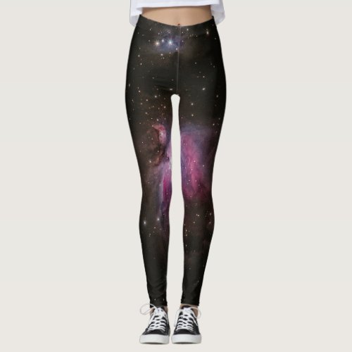 Black and purple galaxy leggings