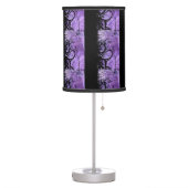 Black and Purple Goth Pattern Table Lamp (Left)