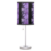 Black and Purple Goth Pattern Table Lamp (Right)