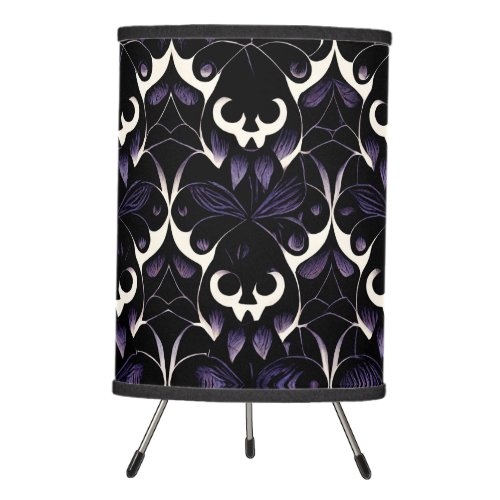 Black and Purple Gothic Pattern 2  Lamp