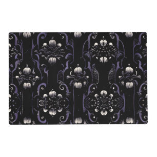Black and Purple Gothic Pattern #5 Placemat