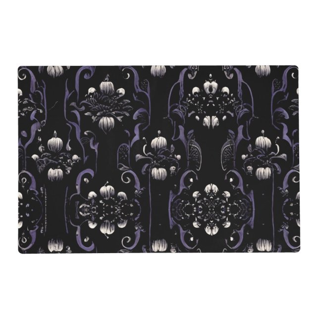 Black and Purple Gothic Pattern #5 | Placemat (Front)