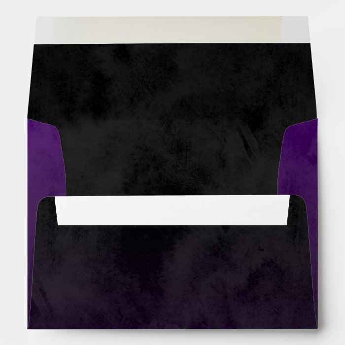 Black and Purple Grunge Ombre Custom Envelope